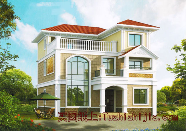 農村三層樓房設計圖及效果圖,復式磚混結構