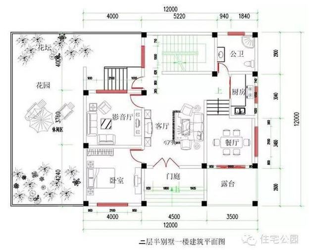 12X12米方正戶型別墅，磚混結構也抗震的房屋