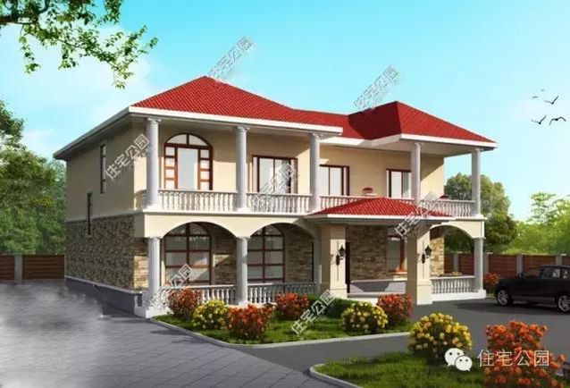 農村2層別墅設計，戶型方正、多臥室！