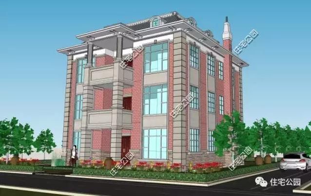 13X13米農村復古風格別墅，戶型方正、臥室多