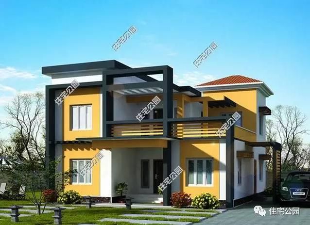 5套現(xiàn)代風格別墅，80、90后喜愛的戶型！含平面