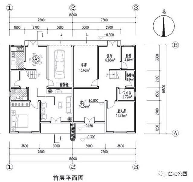 2套實(shí)用的雙拼別墅，7米面寬怎樣布局？