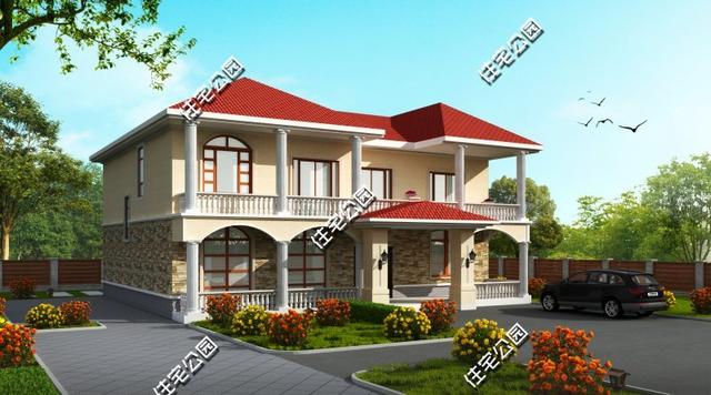 農村自建房15米面寬戶型2套，7個衛生間多么？