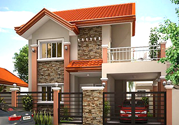 新農村自建二層別墅設計圖，帶車庫，簡歐風格