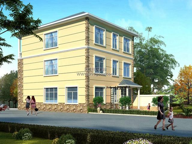 農(nóng)村9.3X13.2米洋氣別墅設(shè)計圖，外秀內(nèi)斂，不要太精致！