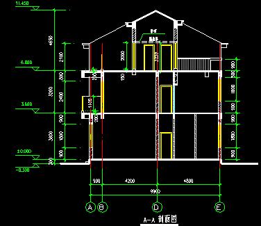 3層別墅CAD圖紙，占地面積120平米，建筑面積301方米