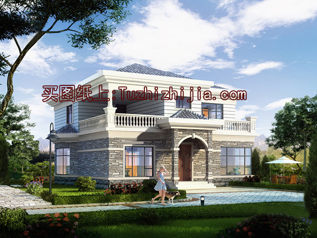 新農村二層自建房設計圖帶外觀圖片，自建戶型大全