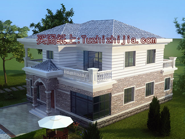 新農村二層自建房設計圖帶外觀圖片,自建戶型大全