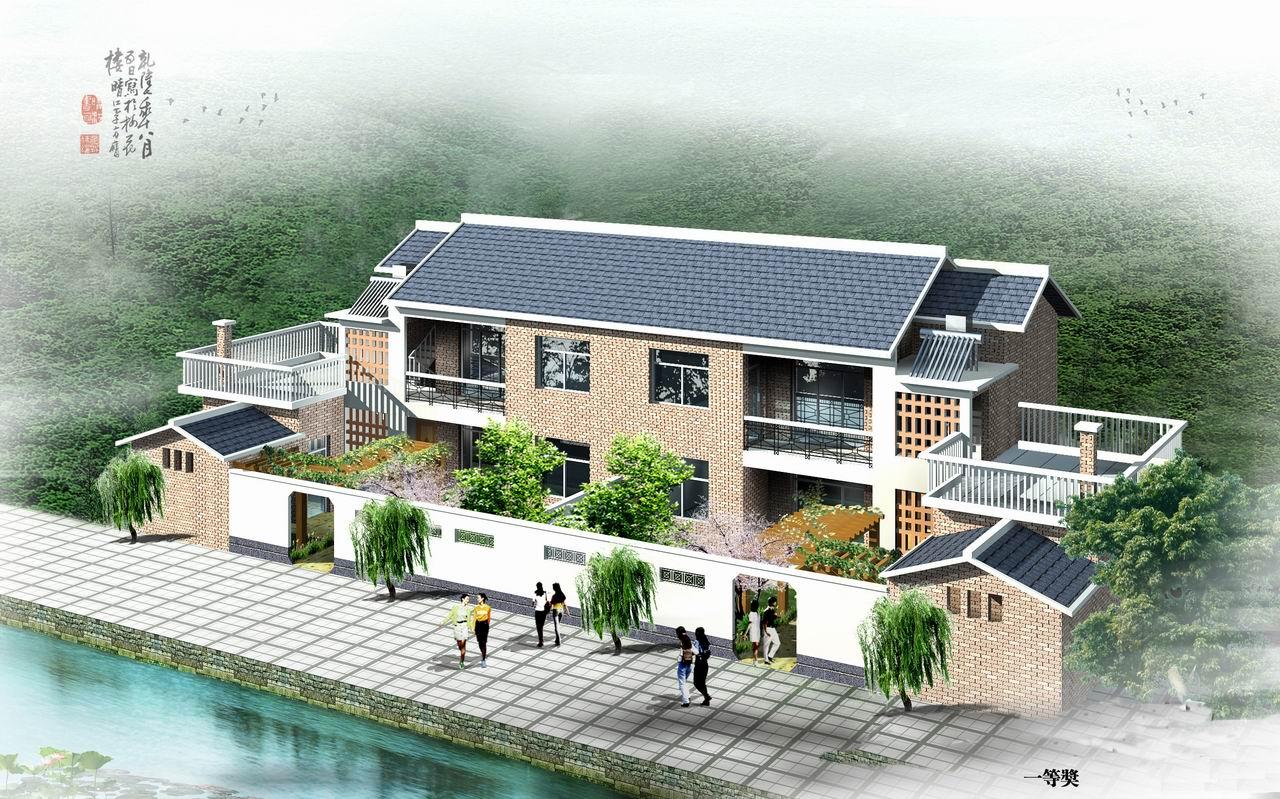 2套帶堂屋中式鄉村雙拼別墅設計圖紙, 單戶15萬內含平面圖！