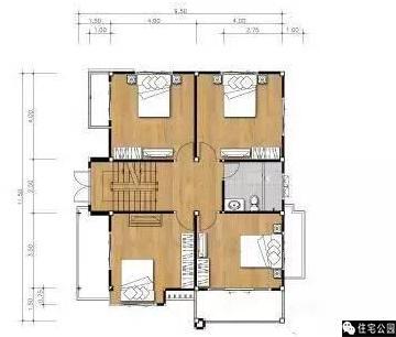 8.5X11.8米農(nóng)村2層別墅, 功能分區(qū)、動(dòng)靜分離