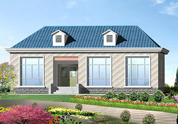 農(nóng)村4間平房設(shè)計(jì)圖，帶外觀效果圖，自建平方推薦