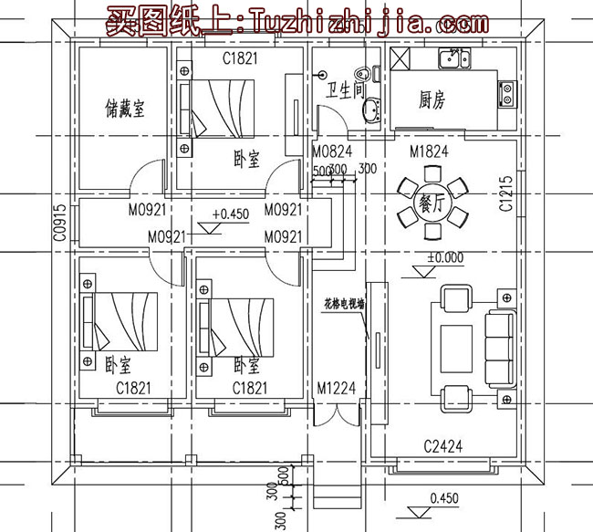 北方農村平房建筑設計圖及效果圖，平房戶型圖推薦