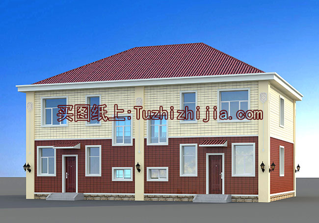 農村二層別墅設計圖,帶外觀效果圖,兄弟自建推薦