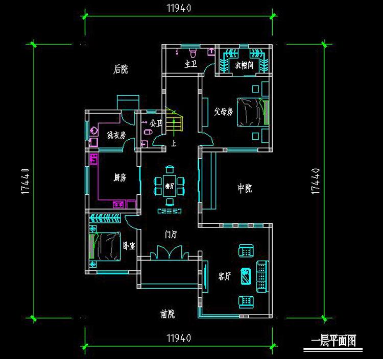 12X18米三層現代農村別墅, 帶院子和平層頂, 30萬以內