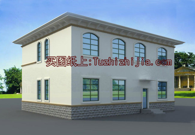 簡單的復式住宅設計圖,客廳挑高,帶外觀效果圖片