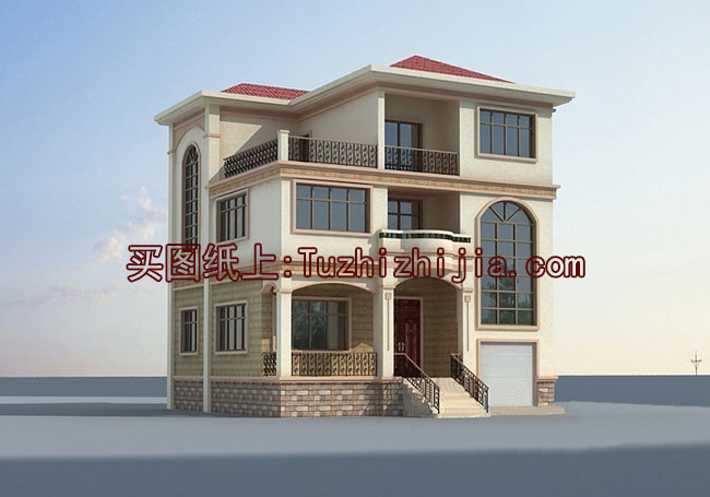 農村三層半別墅設計圖及外觀效果圖，三層半樓房設計方案推薦