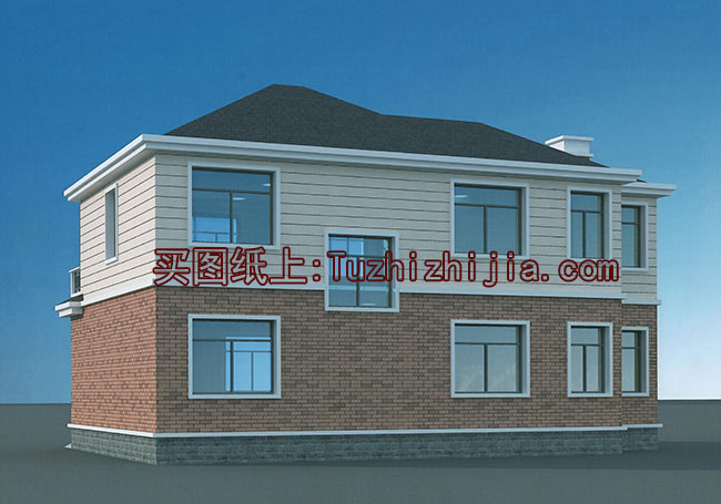 歐式兩層別墅設計圖及歐式效果圖,造價25萬左右