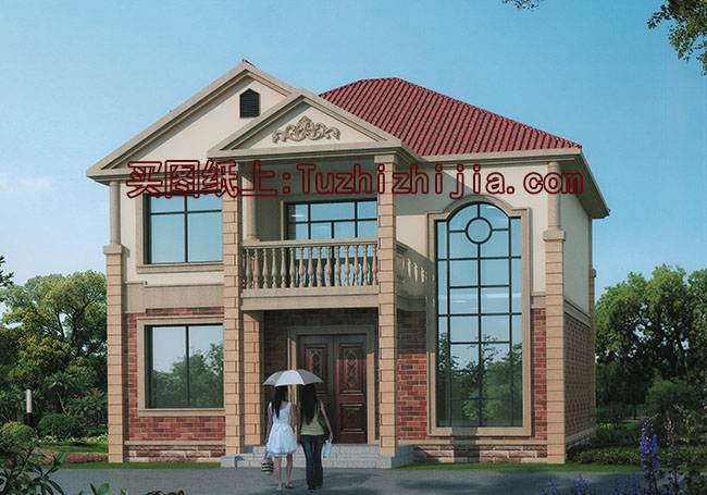 二層復式小洋樓設計圖,外觀精致,戶型合理