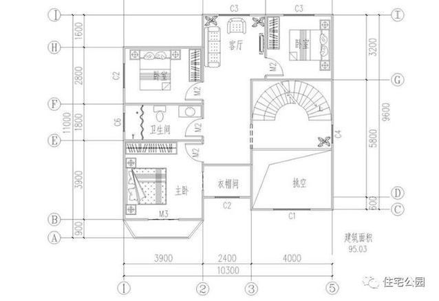看看這套小別墅，搞定挑空客廳、旋轉(zhuǎn)樓梯只要25萬！