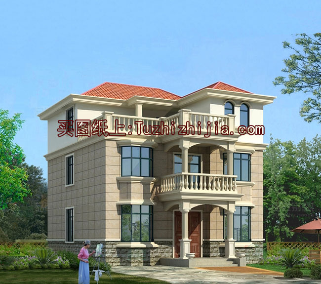 戶型好的農(nóng)村三層樓房設(shè)計圖，帶外觀效果圖