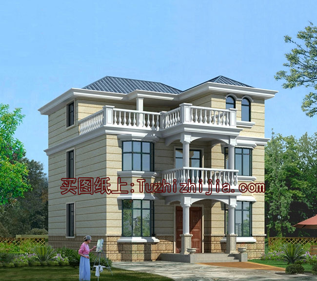 戶型好的農(nóng)村三層樓房設(shè)計圖，帶外觀效果圖