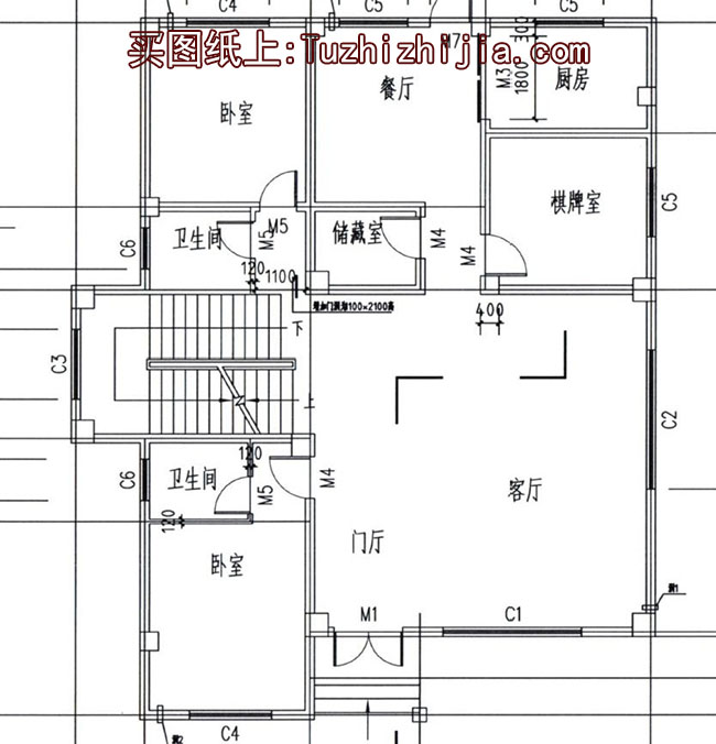 農村三層復式樓房住宅設計圖，私人別墅設計