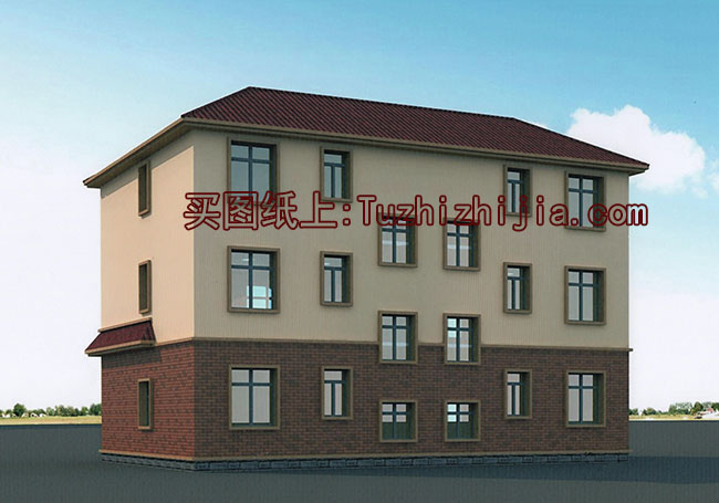 戶型經(jīng)典的 鄉(xiāng)村雙拼別墅房屋設(shè)計圖，帶外觀效果圖片