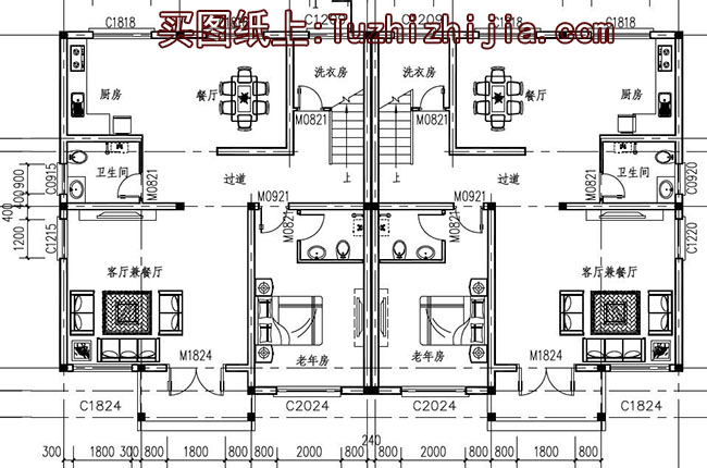 經典三層雙拼樓房設計圖,經典外觀,經典戶型