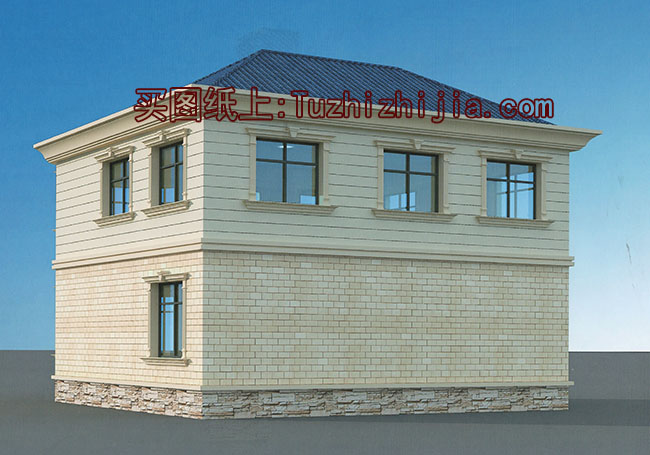 20萬以內二層歐式小別墅設計方案，全套施工圖+效果圖