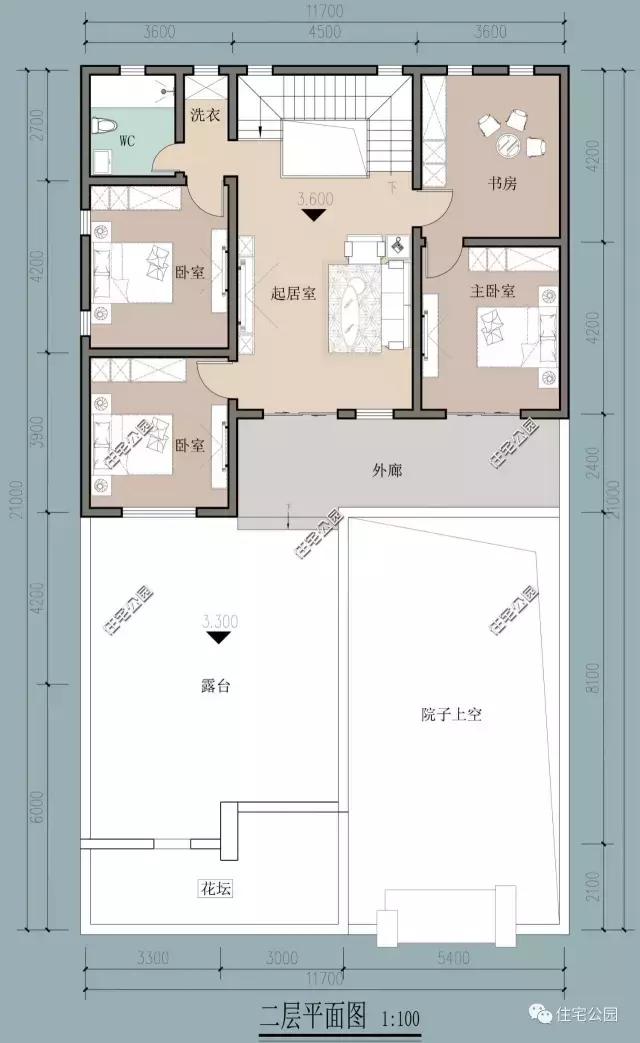 11X21米中式大平層設計圖，種花養魚生活悠閑！你是不是也想回家建？