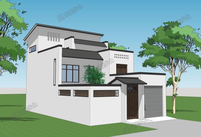 新中式三層住宅設計，戶型合理，造型簡單樸素！