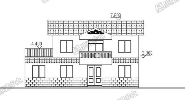 二層農(nóng)村小洋樓設(shè)計圖，功能齊全，造型美觀！