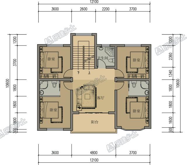 簡歐三層自建房設計，簡潔美觀，多代同堂都沒問題！