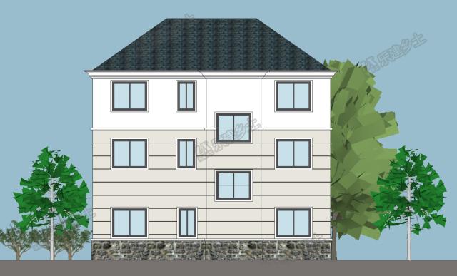 簡歐三層自建房設計，簡潔美觀，多代同堂都沒問題！