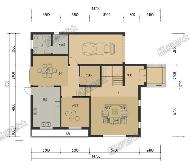 二層獨棟別墅設計帶屋頂花園，現代簡約型，你值得擁有！
