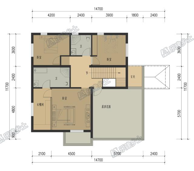 二層獨棟別墅設計帶屋頂花園，現代簡約型，你值得擁有！