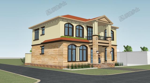 歐式二層別墅設計，布局合理，外觀精美！