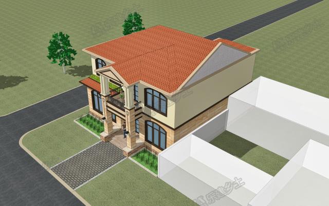 歐式二層別墅設計，布局合理，外觀精美！