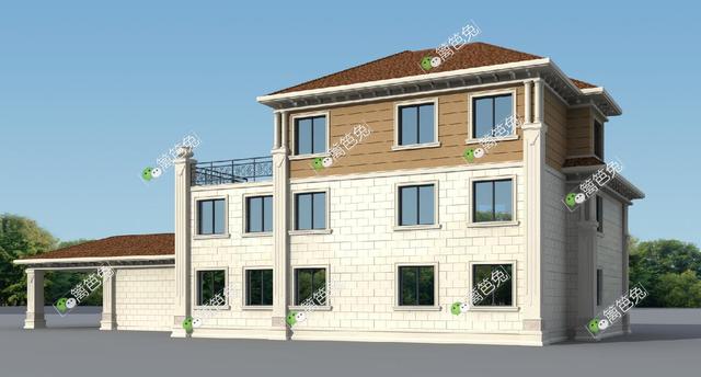 農(nóng)村自建豪華三層別墅設(shè)計施工圖紙，明星豪宅也不過如此！