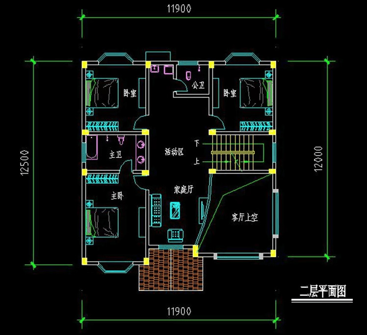 經(jīng)典歐式別墅設(shè)計(jì)，客廳挑空，建好后倍漂亮！