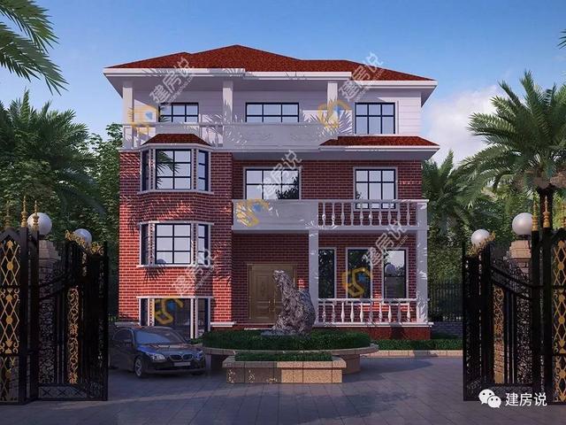 農(nóng)村三層半復(fù)式別墅設(shè)計(jì)，在老家建了這棟房子親戚鄰居來(lái)的勤了！