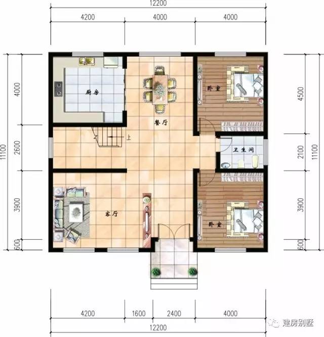 造價20萬的二層樓房設計圖，外觀精致，引路人圍觀！
