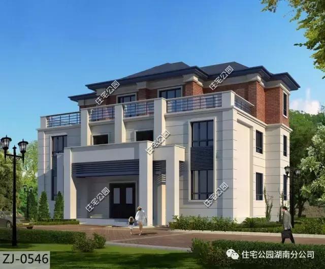 自建三層別墅設計，造型精致大氣，博得村里人陣陣掌聲！