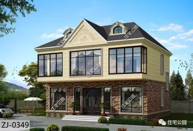 120平農(nóng)村二層坡頂別墅設(shè)計方案，等地基批了就開建！