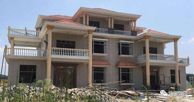 主體70萬自建三層雙拼框架別墅, 農村施工隊一樣可以蓋出豪宅!