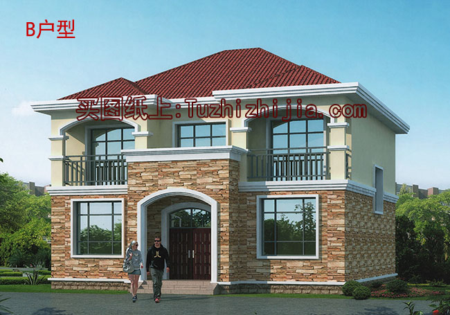 經(jīng)典戶型二層農(nóng)村小別墅設(shè)計圖，造價25萬內(nèi)