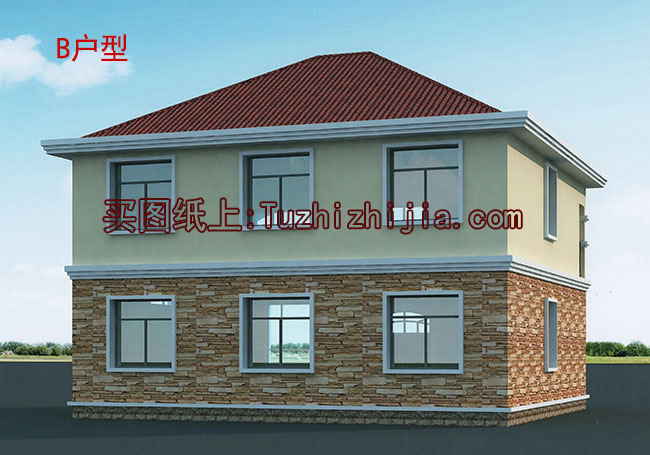 經(jīng)典戶型二層農(nóng)村小別墅設(shè)計圖，造價25萬內(nèi)