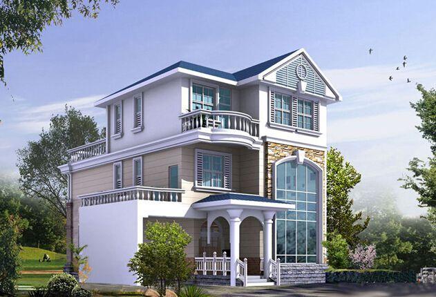 三層現代別墅設計，帶室外車庫與挑空客廳，實用美觀！