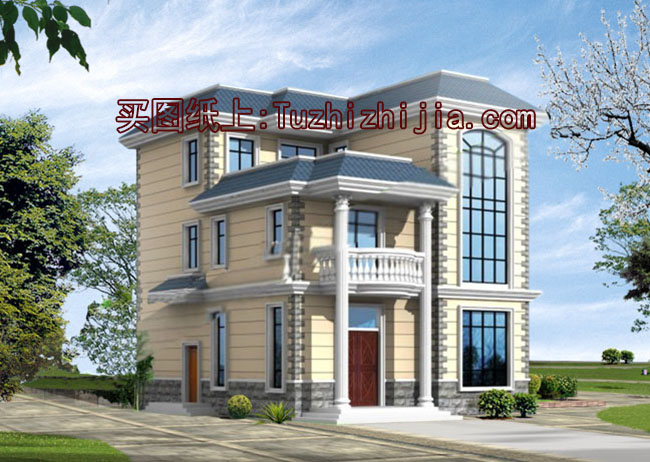 135平三層農村樓房設計圖及效果圖，造價20萬左右