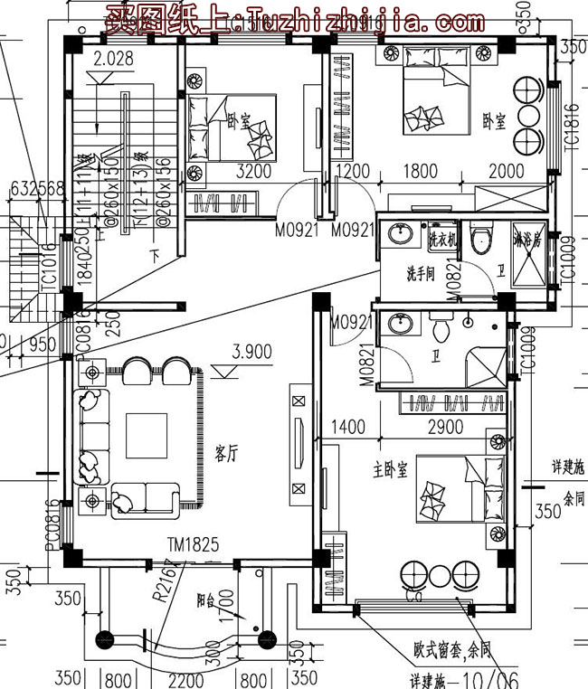135平三層農村樓房設計圖及效果圖，造價20萬左右